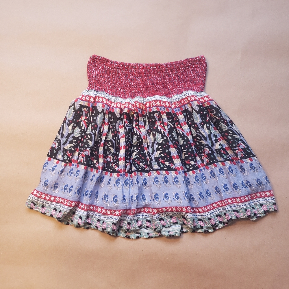 Forever21 High Waisted Cinched Waist Prairie Skirt